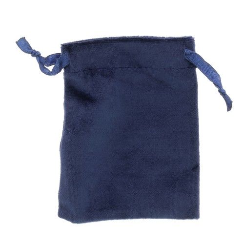 Pochon en velours fin pour bijoux 80x100 mm - night blue x1