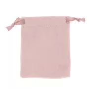 Pochon en velours fin pour bijoux 80x100 mm - Vieux rose x1