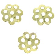 Filigreed saucers 6mm Gold tone x50