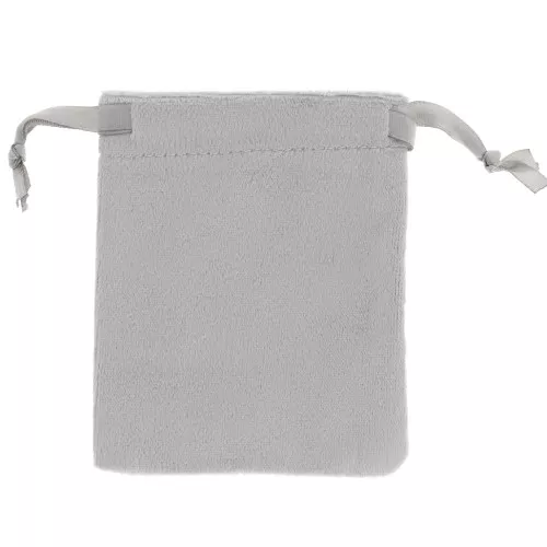80x100mm Fine velvet jewellery pouch - Grey x1