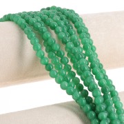 Round beads 6.5 mm - imitation gem tinted Jade - Green x39cm