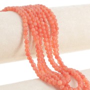 Round beads 4.5 mm - imitation gem Jade - Orange x39cm