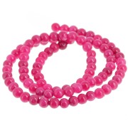 Round beads 4.5 mm - imitation gem Jade - Plum x39cm