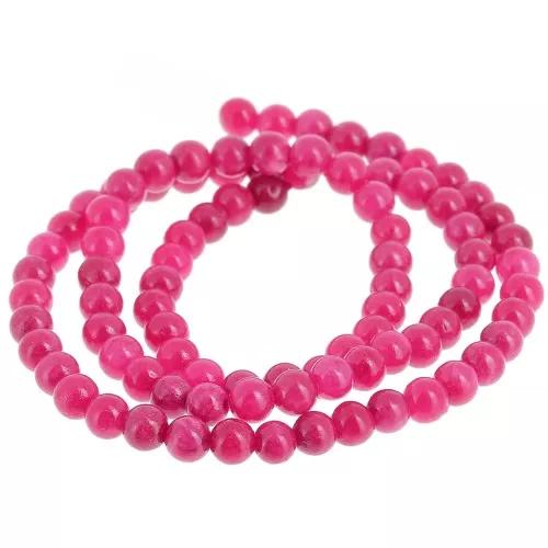 Round beads 4.5 mm - imitation gem Jade - Plum x39cm