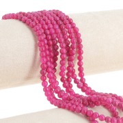 Round beads 4.5 mm - imitation gem Jade - Plum x39cm