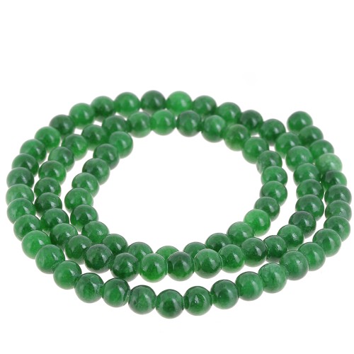 Round beads 4.5 mm - imitation gem Jade - Dark green x39cm