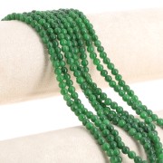 Round beads 4.5 mm - imitation gem Jade - Dark green x39cm