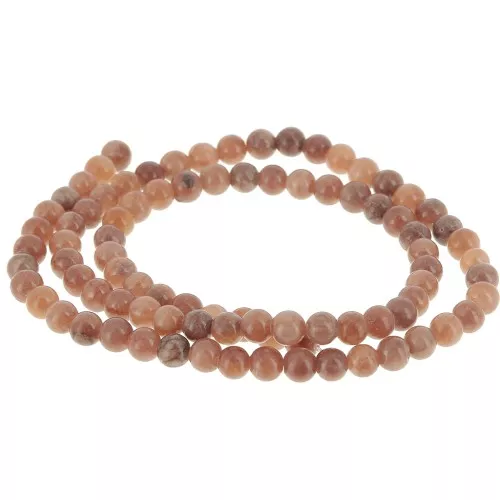 Round beads 4.5 mm - imitation gem Jade - Light brown x39cm
