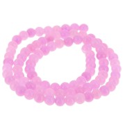 Round beads 4.5 mm - imitation gem Jade - Pink x39cm