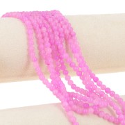 Round beads 4.5 mm - imitation gem Jade - Pink x39cm