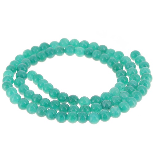 Round beads 4.5 mm - imitation gem Jade - Turquoise Green x39cm