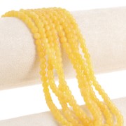 Round beads 4.5 mm - imitation gem Jade - Yellow x39cm