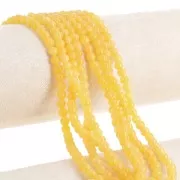 Round beads 4.5 mm - imitation gem Jade - Yellow x39cm