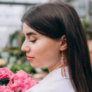 Round beads 4.5 mm - imitation gem Jade - Old pink x39cm