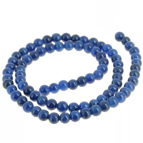 Round beads 4.5 mm - imitation gem Jade - Dark blue x39cm