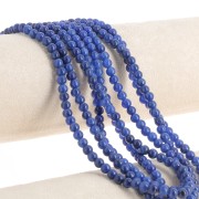 Round beads 4.5 mm - imitation gem Jade - Dark blue x39cm