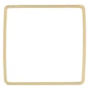 20mm square link connector for beadweaving - gold tone x12