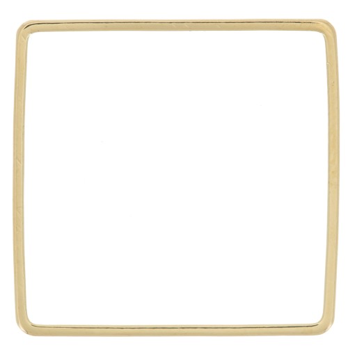 20mm square link connector for beadweaving - gold tone x12