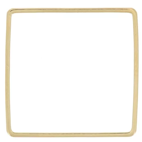 20mm square link connector for beadweaving - gold tone x12