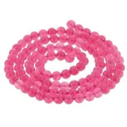 3.5mm round gemstone bead - Dyed Jade - Raspberry x38cm