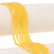 3.5mm round gemstone bead - Dyed Jade - Yellow x38cm