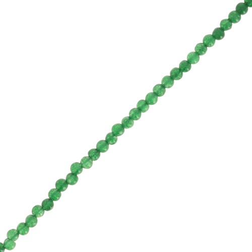 Round beads 2.5 mm- imitation gem Jade - Dark green x38cm