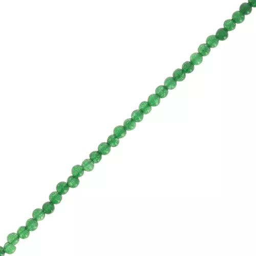 Round beads 2.5 mm- imitation gem Jade - Dark green x38cm