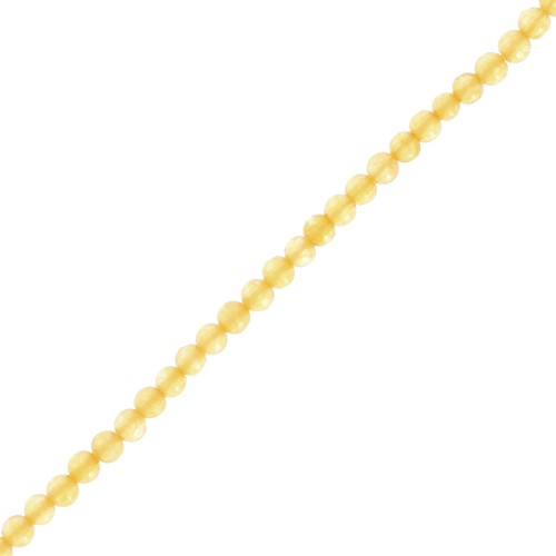 2.5mm Round gemstone bead - Dyed Jade - Yellow x38cm