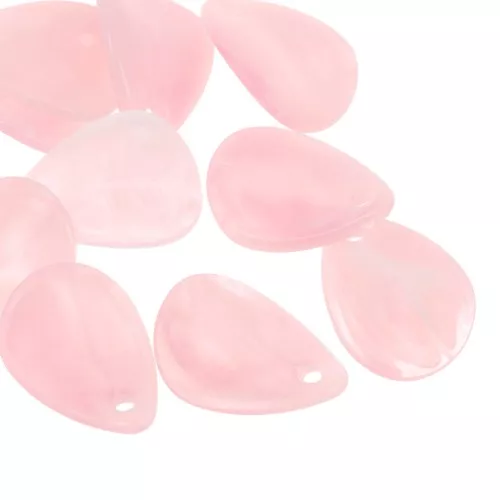 17mm Acrylic Smooth Flower Petal Sequins - marbled old pink x15