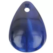 17mm Acrylic Smooth Flower Petal Sequins - Night blue marble x15