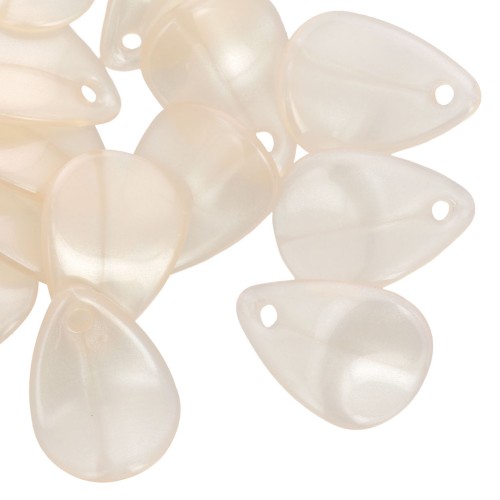 17mm Acrylic Smooth Flower Petal Sequins - Pearly Nude x15