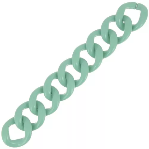 39x34mm 9 acrylic links for bracelet creation - Sage x22cm