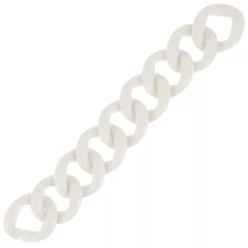 39x34mm 9 acrylic links for bracelet creation - Cream x22cm