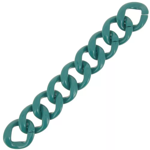39x34mm 9 acrylic links for bracelet creation - Duck Blue x22cm
