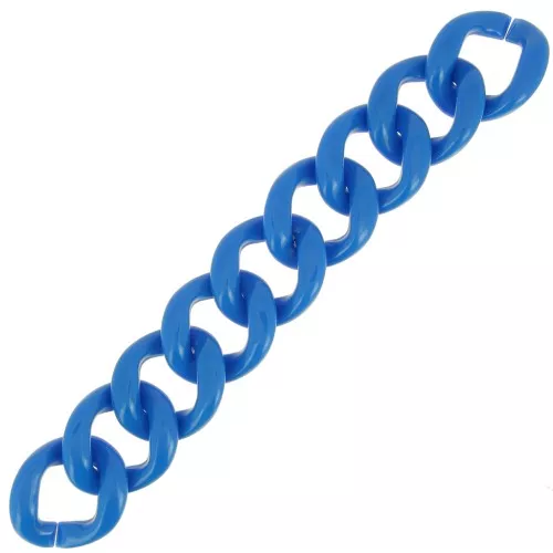 39x34mm 9 acrylic links for bracelet creation - Electric Blue x22cm