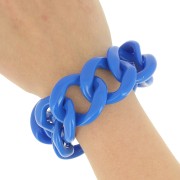 39x34mm 9 acrylic links for bracelet creation - Electric Blue x22cm