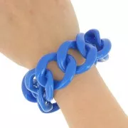 39x34mm 9 acrylic links for bracelet creation - Electric Blue x22cm