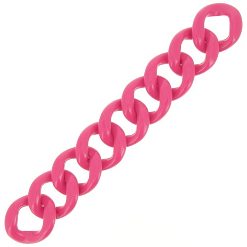 39x34mm 9 acrylic links for bracelet creation - Candy Pink x22cm