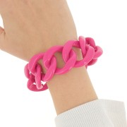 39x34mm 9 acrylic links for bracelet creation - Candy Pink x22cm