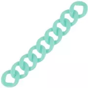 39x34mm 9 acrylic links for bracelet creation - Light Turquoise x22cm
