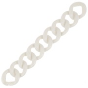 39x34mm 9 acrylic links for bracelet creation - Opaque cream satin x22cm