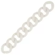 39x34mm 9 acrylic links for bracelet creation - Opaque cream satin x22cm