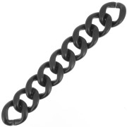 39x34mm 9 acrylic links for bracelet creation - Opaque black satin x22cm