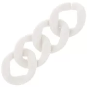 39x34mm Oval twisted acrylic link - Cream x1
