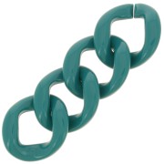 39x34mm Oval twisted acrylic link - Duck Blue x1|raw }}