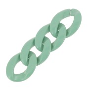 29x21mm Oval Twisted Acrylic Link - Sauge x1|raw }}