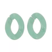 29x21mm Oval Twisted Acrylic Link - Sauge x1