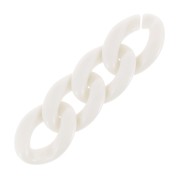 29x21mm Oval Twisted Acrylic Link - Crème x1