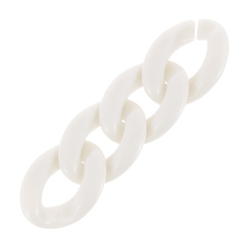 29x21mm Oval Twisted Acrylic Link - Crème x1