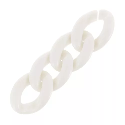29x21mm Oval Twisted Acrylic Link - Crème x1